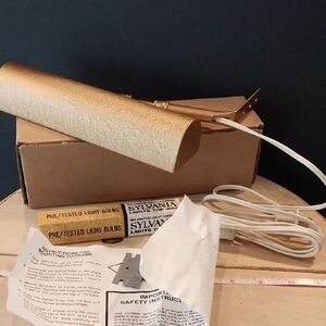 🤑Vtg Hollywood Regency Gold Adj. Wall Mountable Light With Swivel-New Old Stock